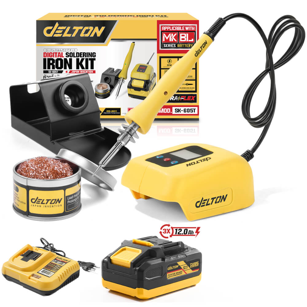 หัวแร้งไร้สาย (พร้อมแบตเตอรี่) DELTON รุ่น SK-605T TURBO FORCE 20V 12AH_1